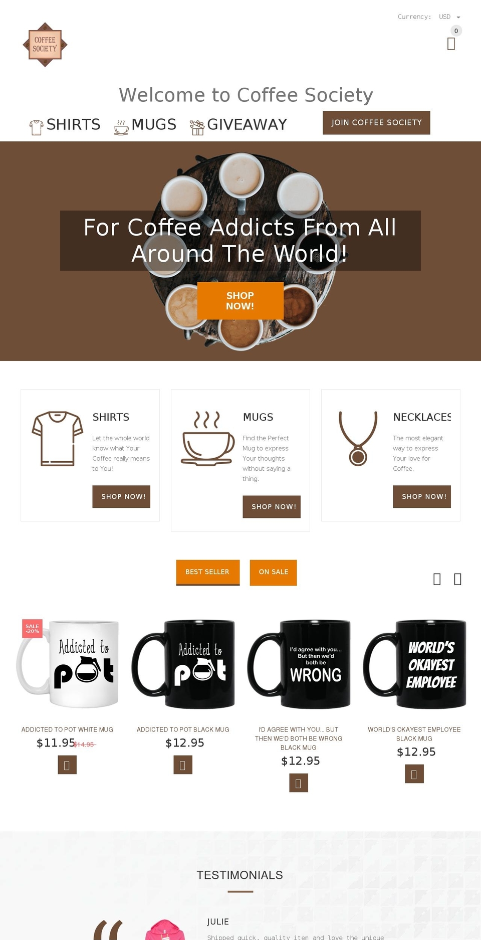 install-me-yourstore-v2-1-7 Shopify theme site example coffeesociety.net