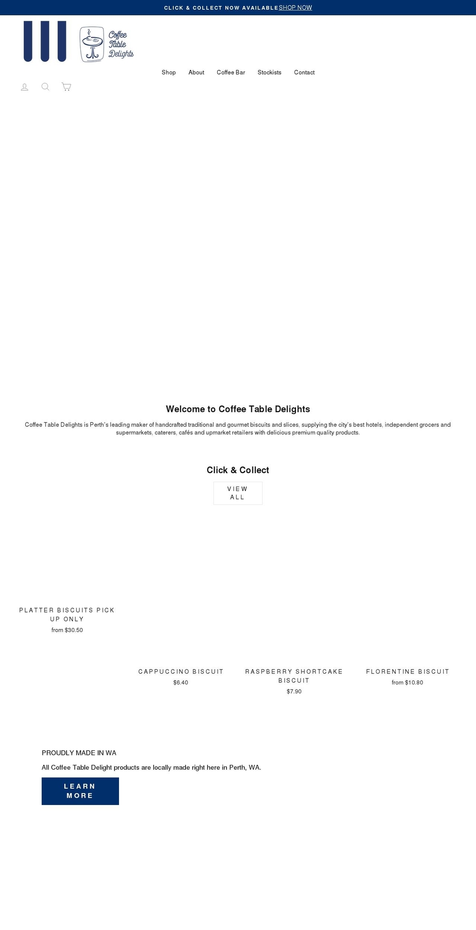 Coffee Shopify theme site example coffeetabledelights.com.au