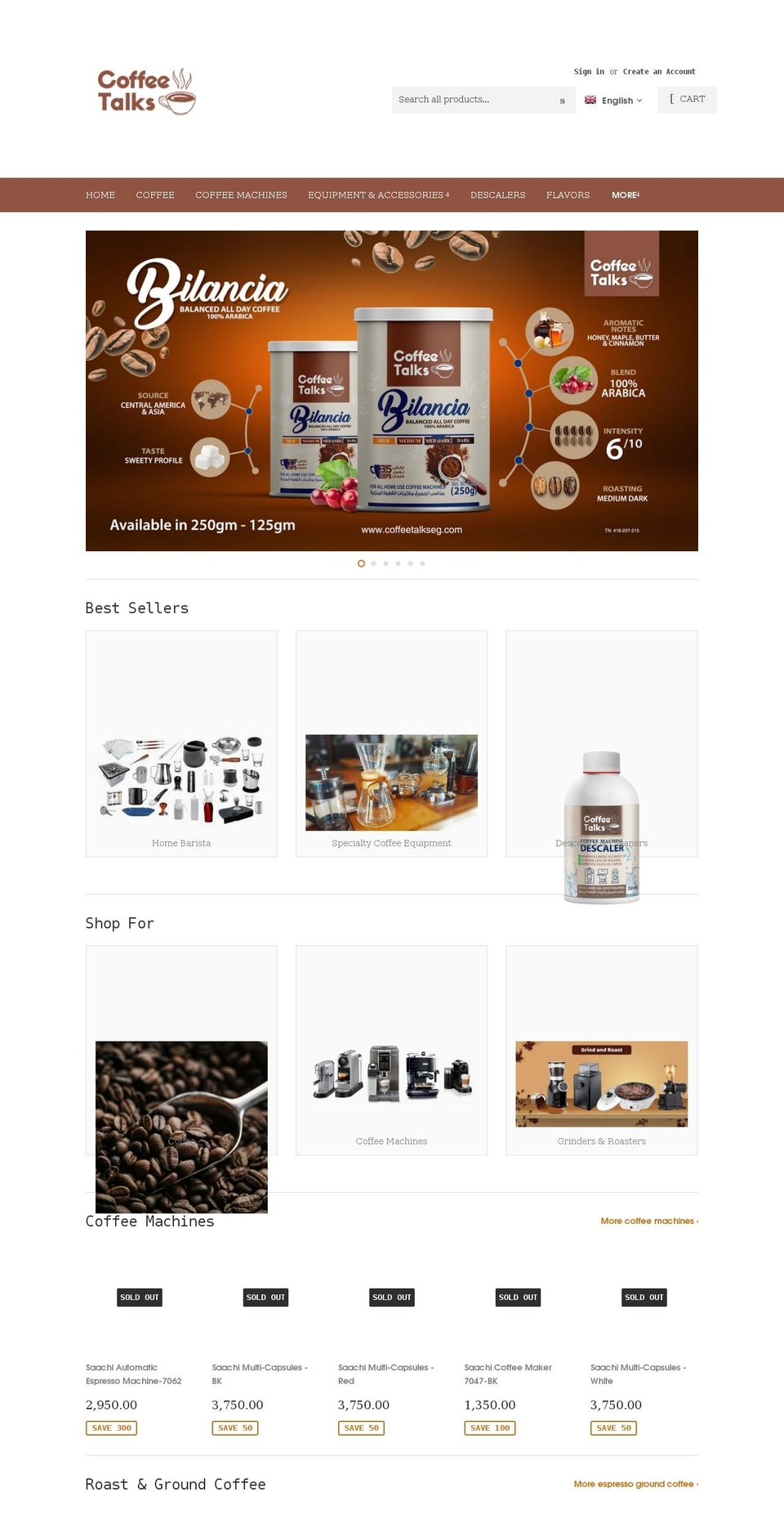 coffeetalkseg.com shopify website screenshot