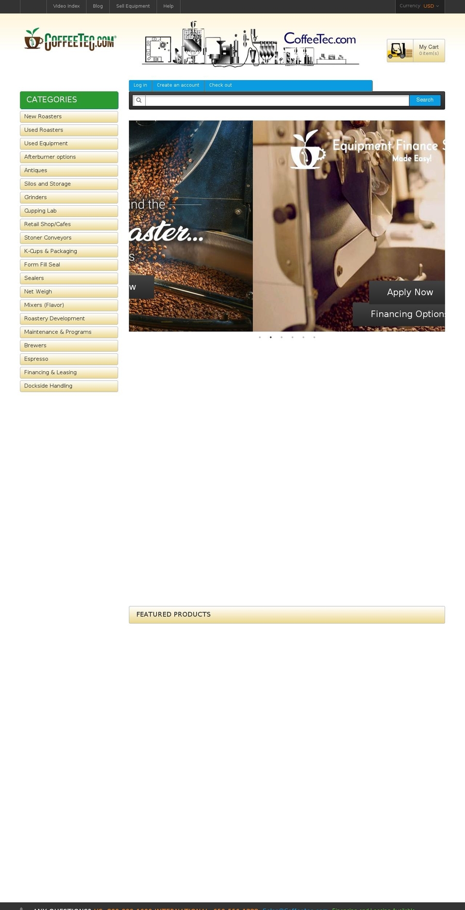 coffeetec.com — Shopify storefront screenshot