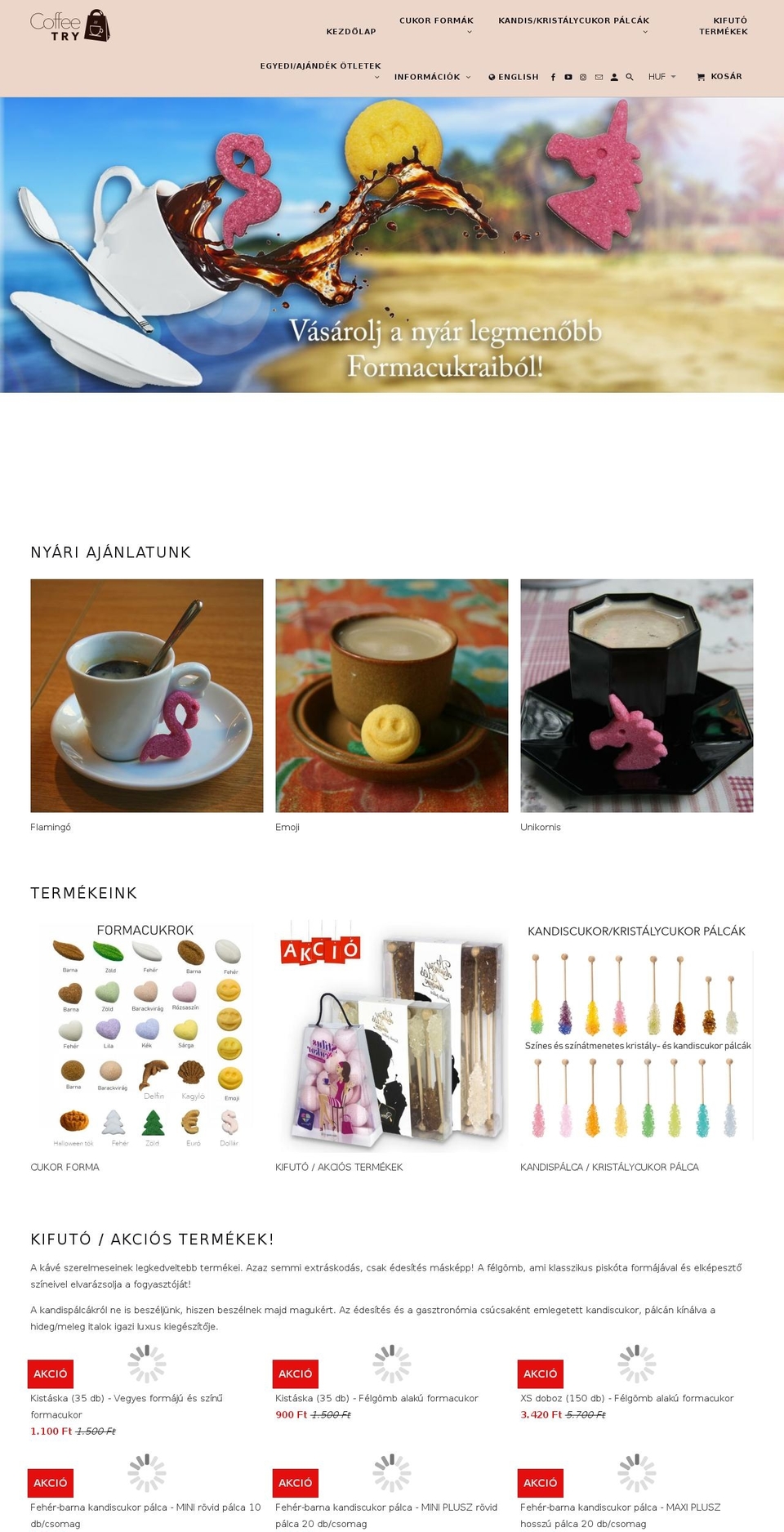 coffeetry.hu shopify website screenshot
