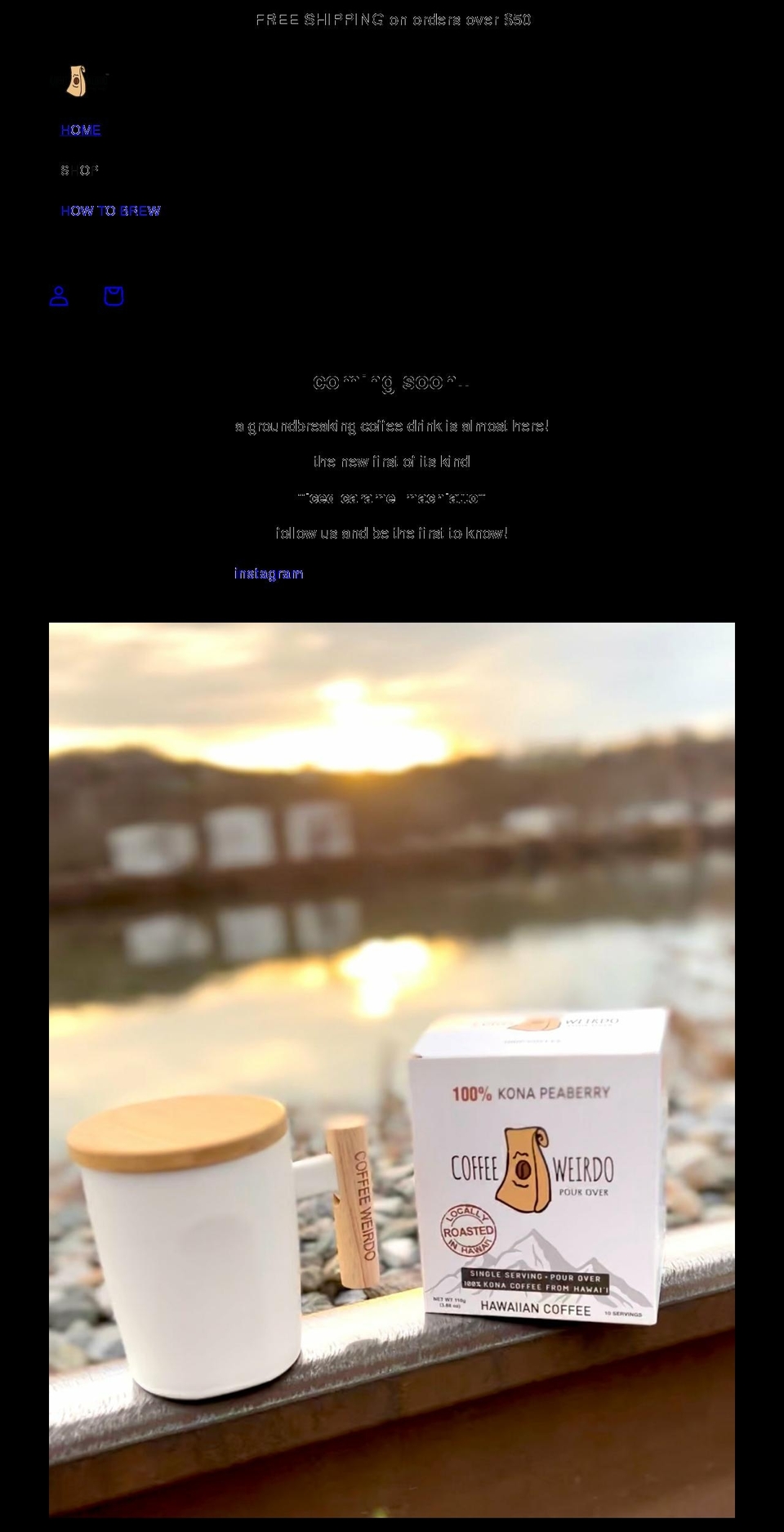 coffeeweirdo.com shopify website screenshot