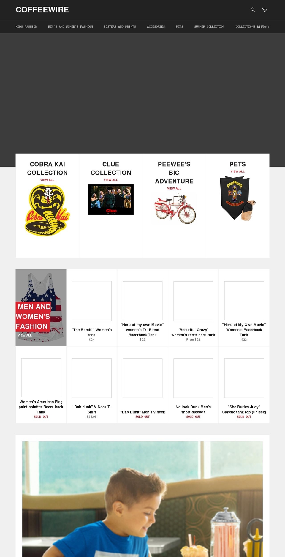 coffeewireprints.com shopify website screenshot