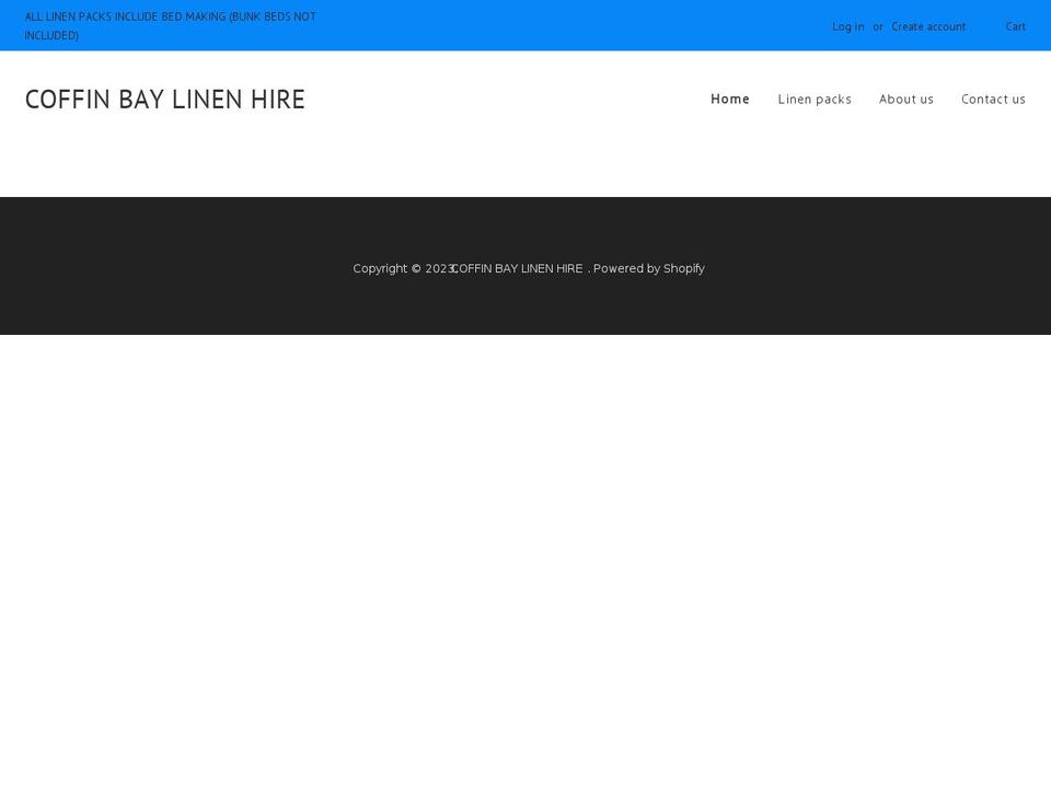 coffinbaylinenhire.com shopify website screenshot