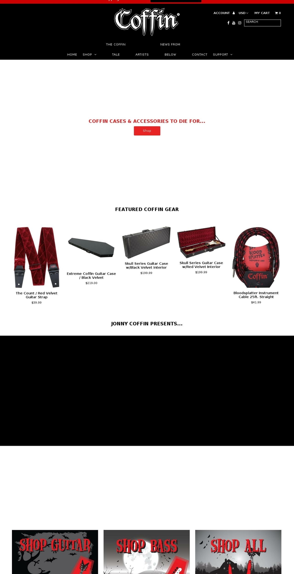 coffingear.com shopify website screenshot
