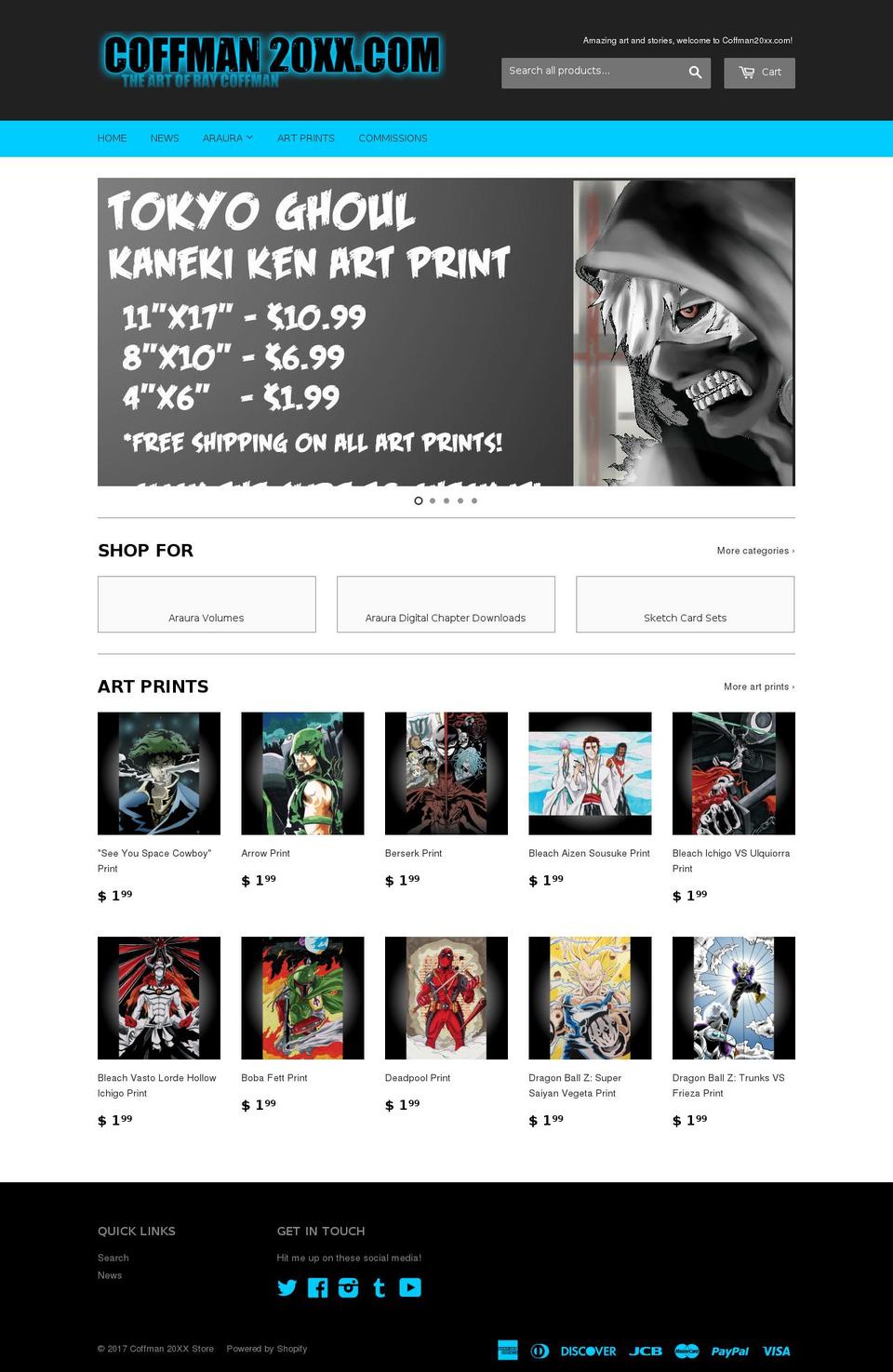 coffman20xxstore.com shopify website screenshot