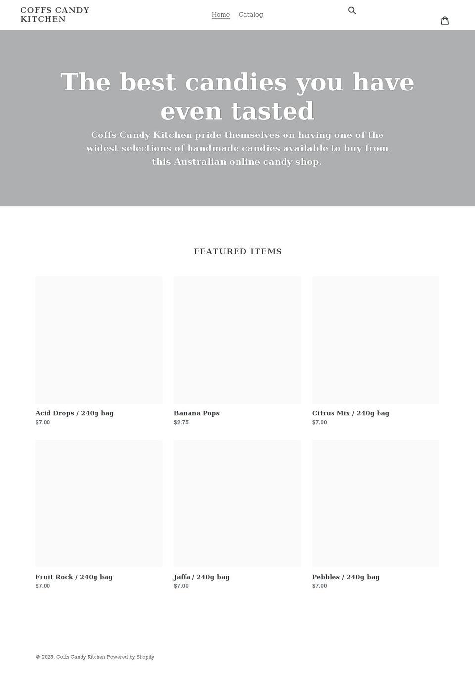 coffs-candy-kitchen.myshopify.com shopify website screenshot