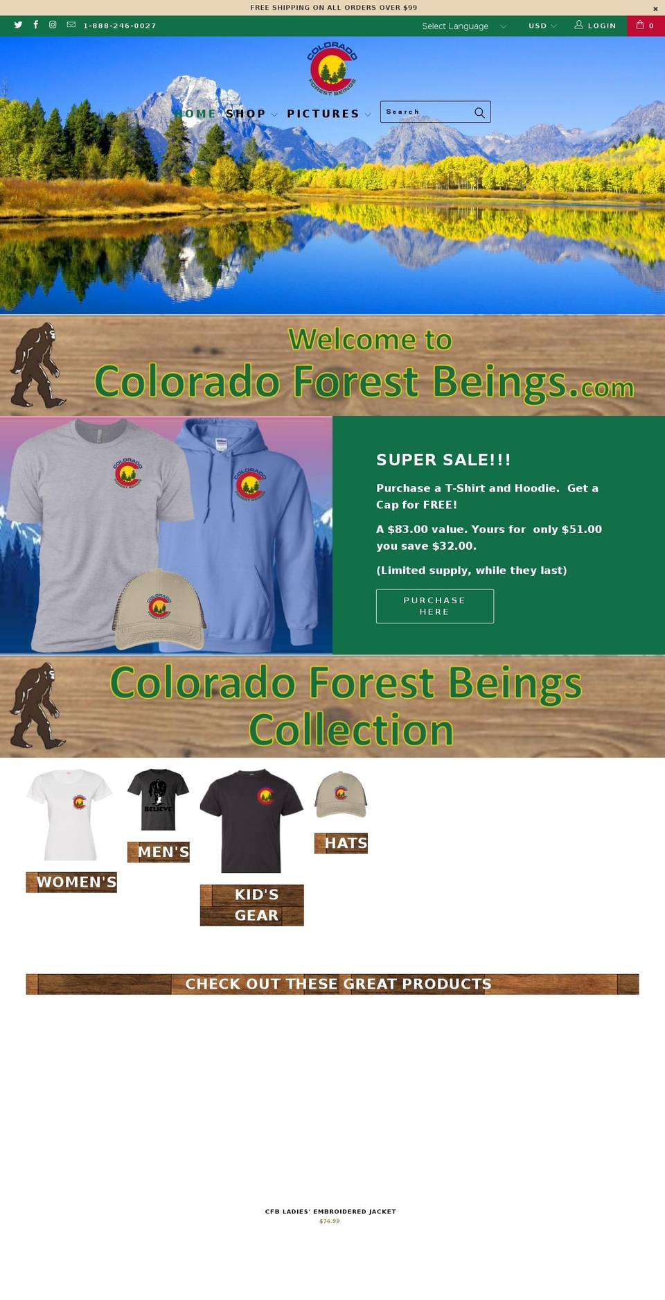 coforestbeings.com shopify website screenshot