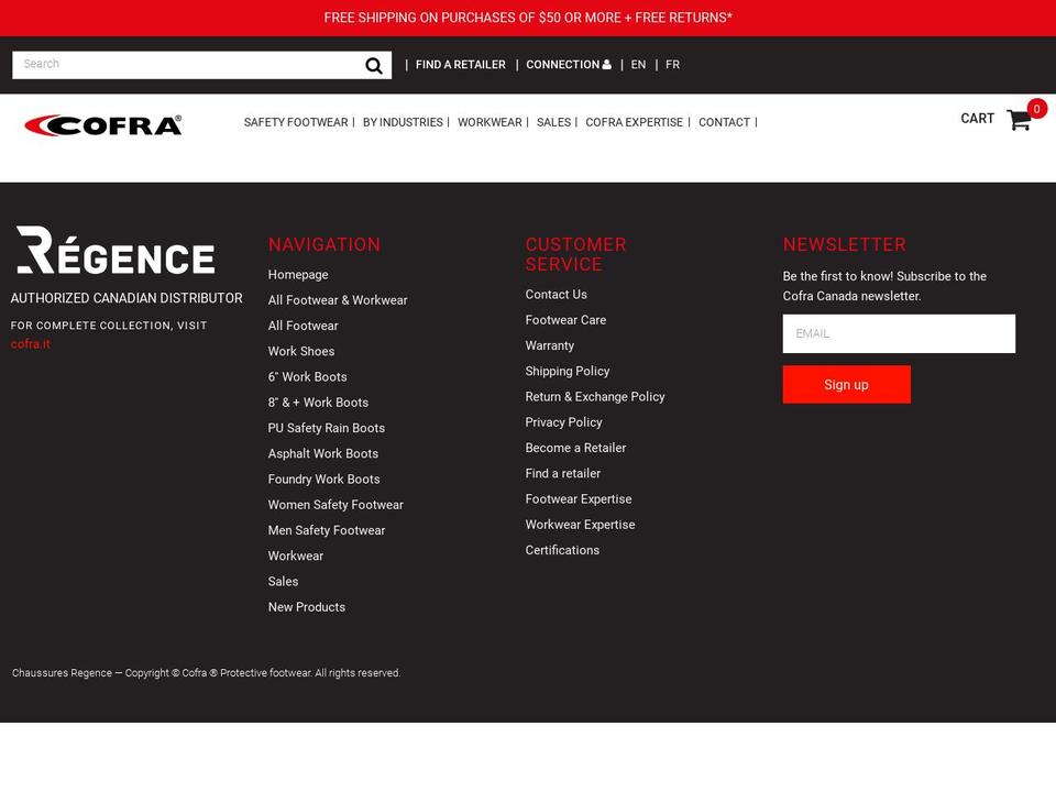 cofracanada.ca shopify website screenshot
