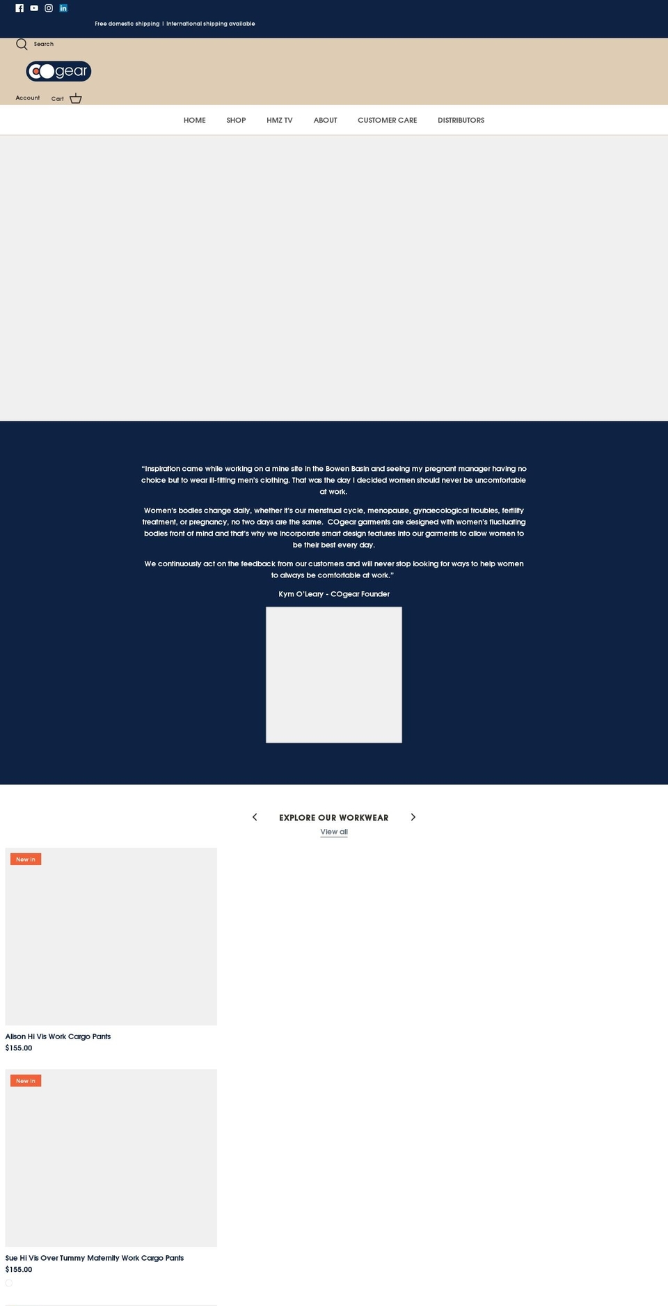 cogear.com.au shopify website screenshot