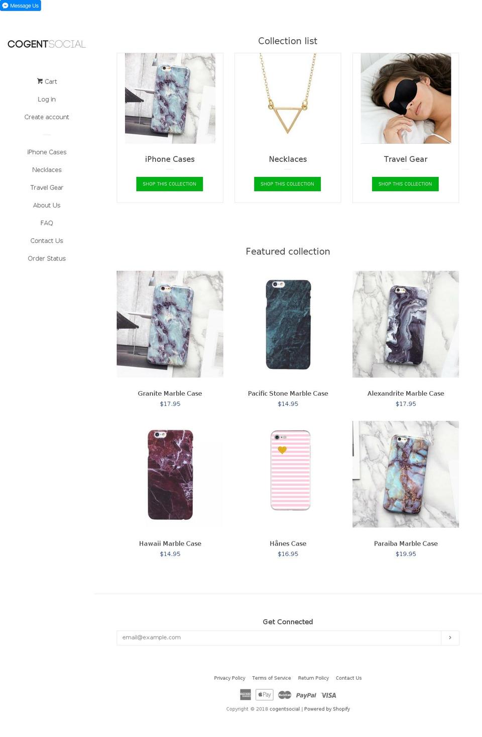 cogentsocial.com — Shopify storefront screenshot