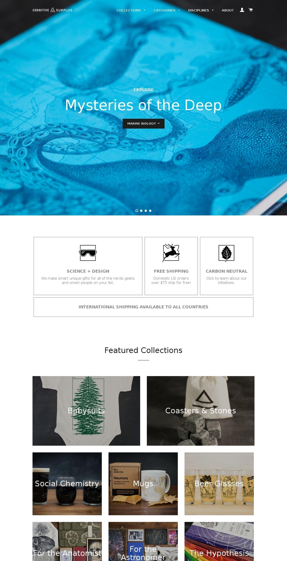 cognitive-surplus.com shopify website screenshot