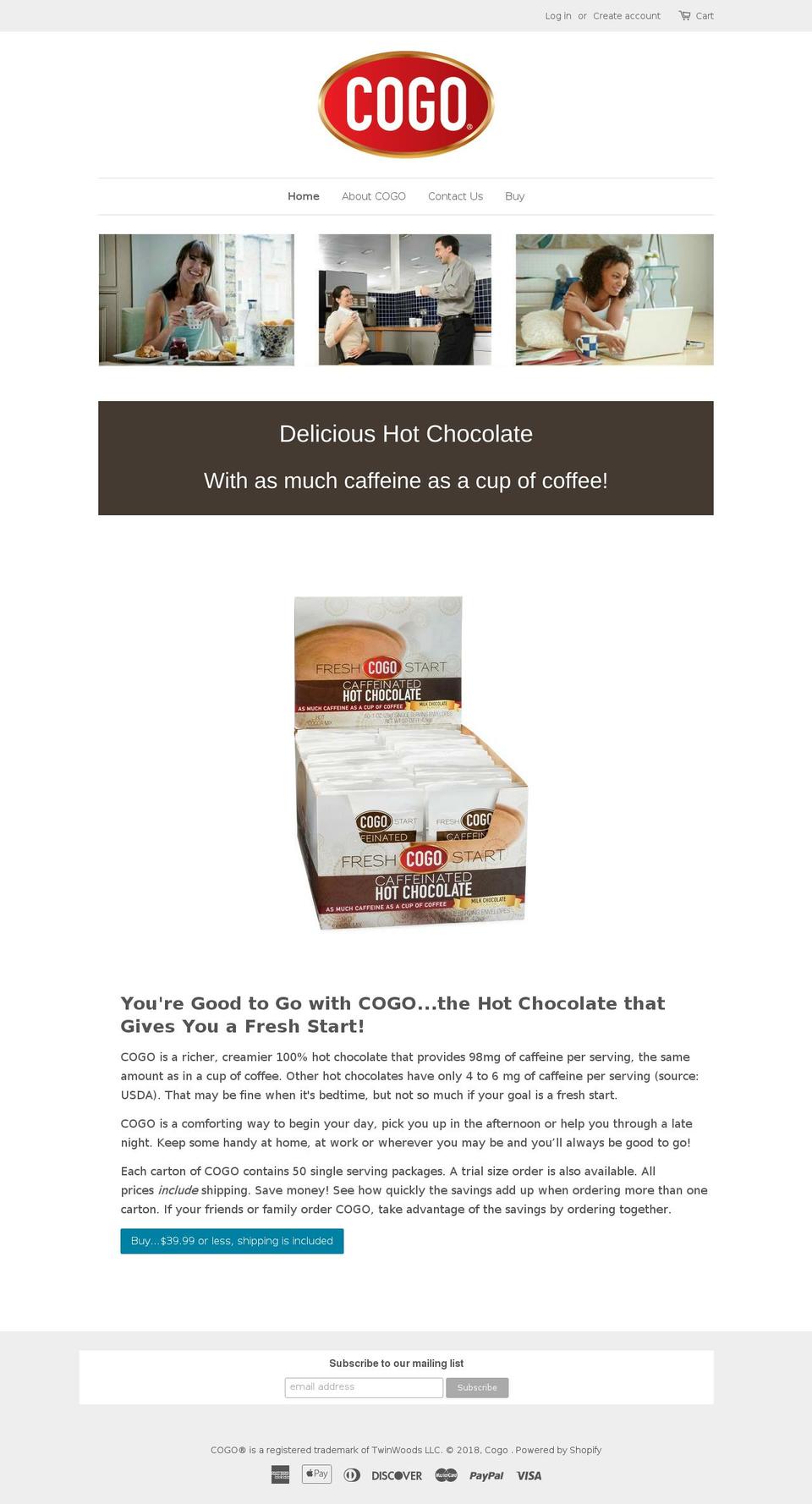 cogococo.com — Shopify storefront screenshot