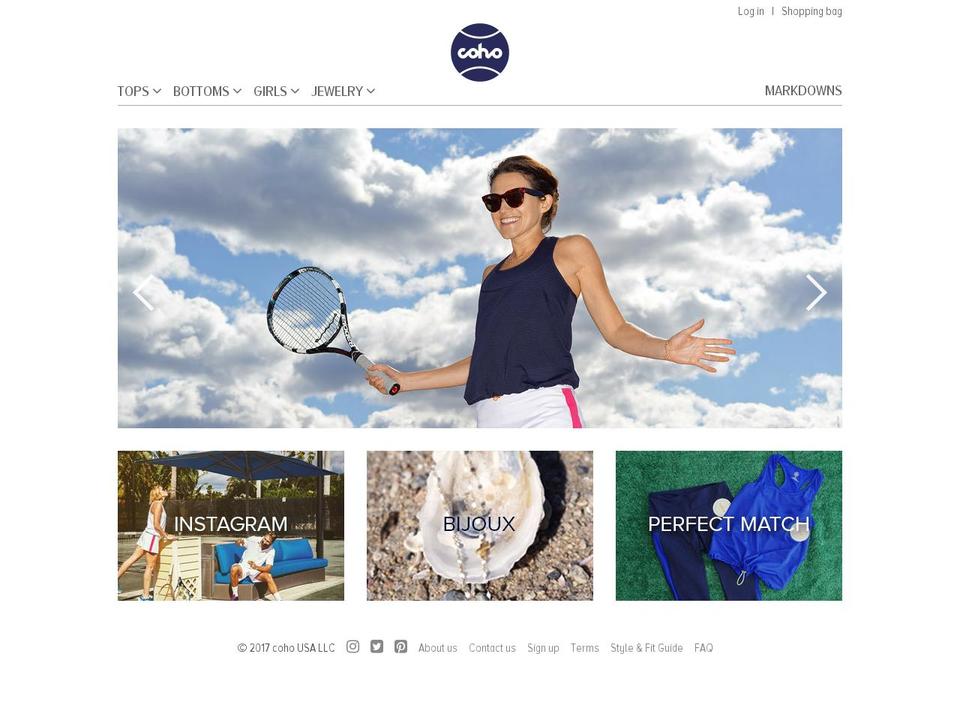 cohotennis.com shopify website screenshot