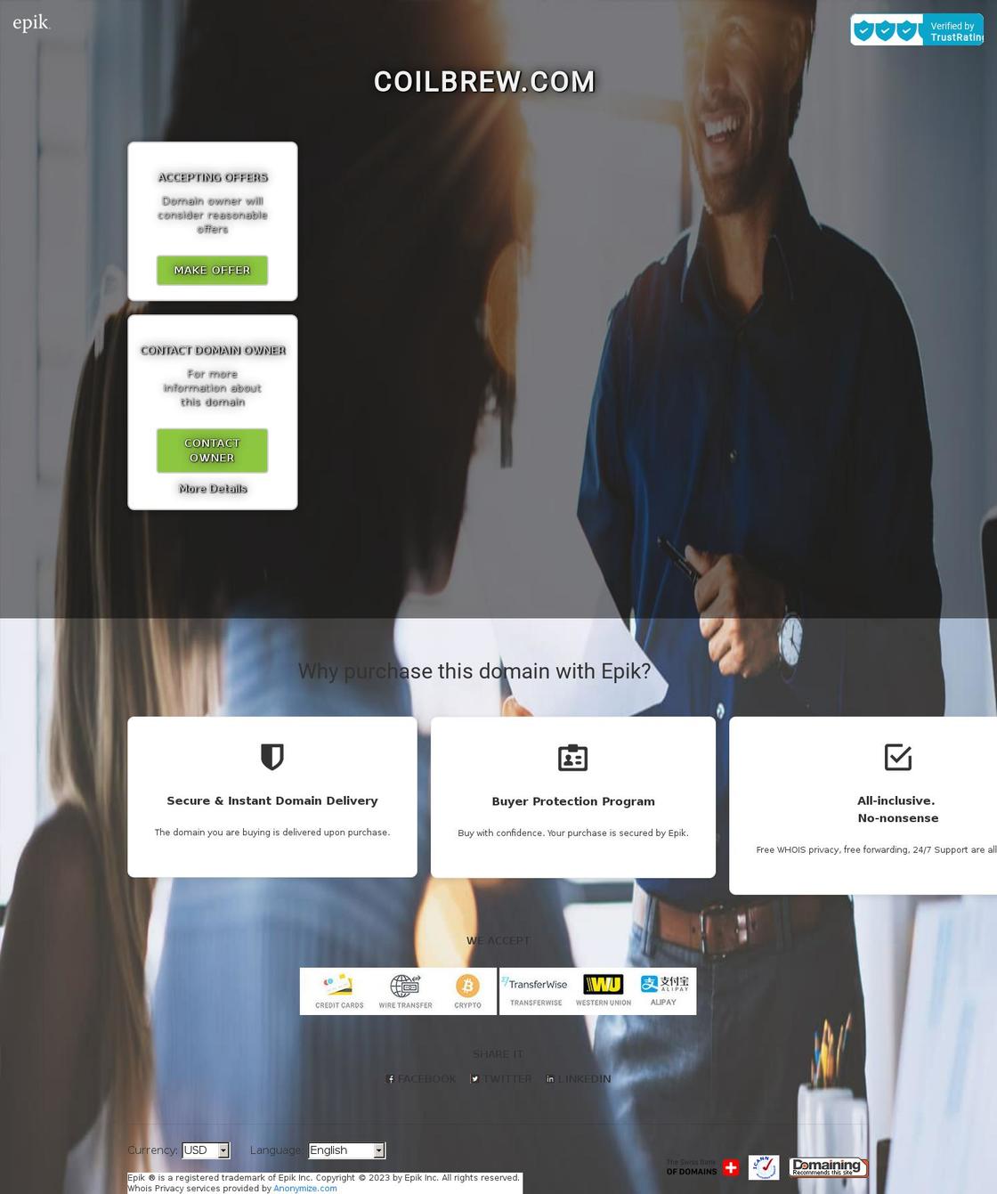 coilbrew.com — Shopify storefront screenshot