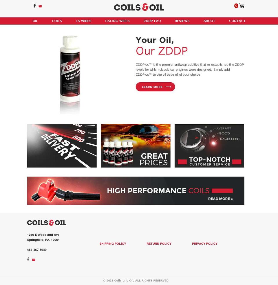 coilsandoil.com shopify website screenshot