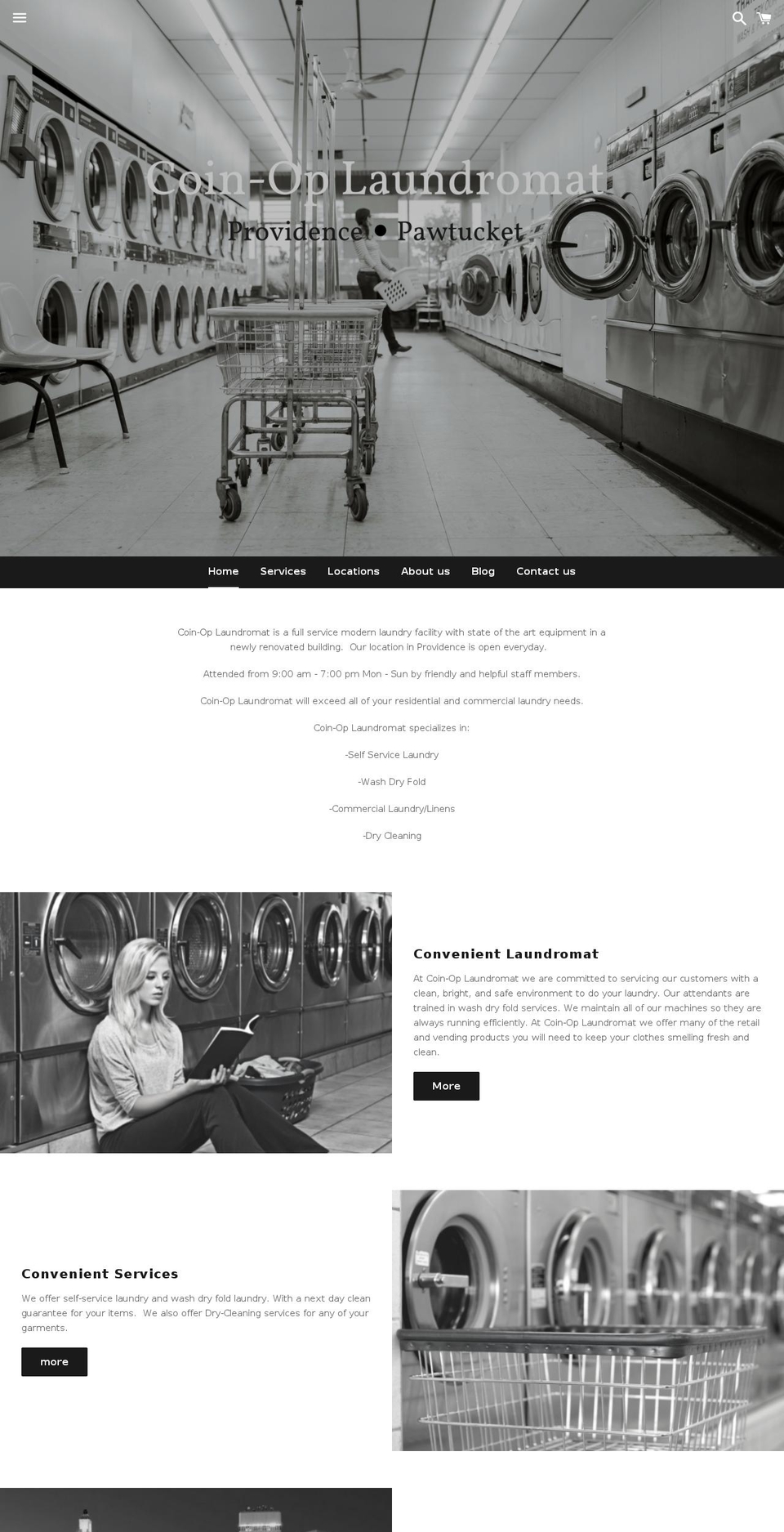 coin-oplaundromat.com — Shopify storefront screenshot