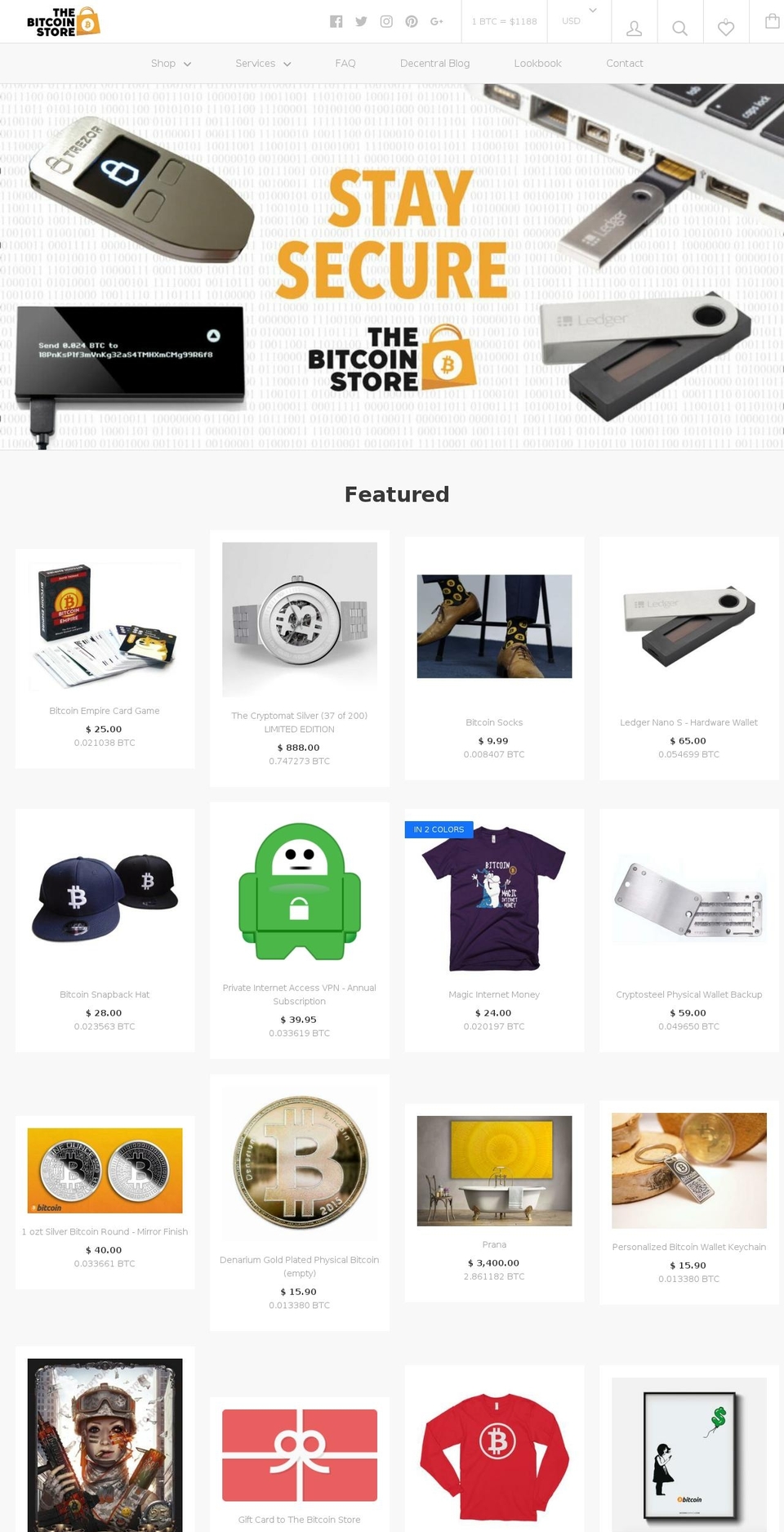 The Bitcoin Store - Digital Currency Theme Shopify theme site example coinbaseshop.com