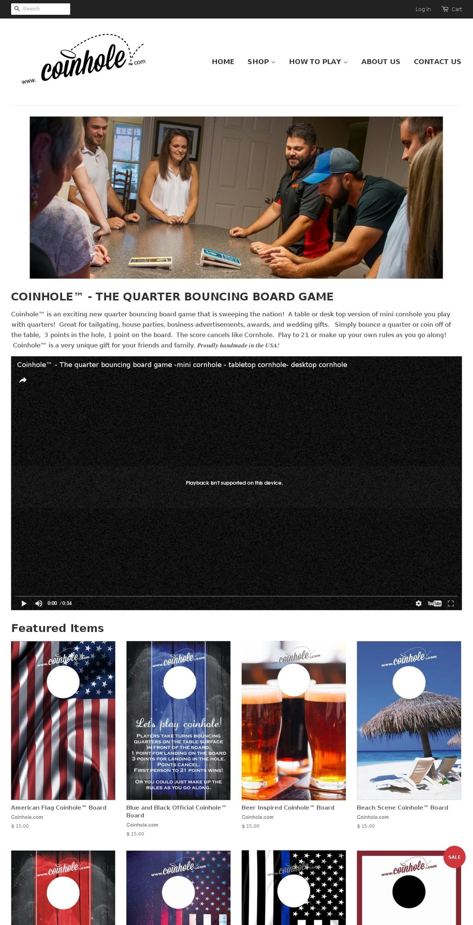 coinholeboard.com shopify website screenshot