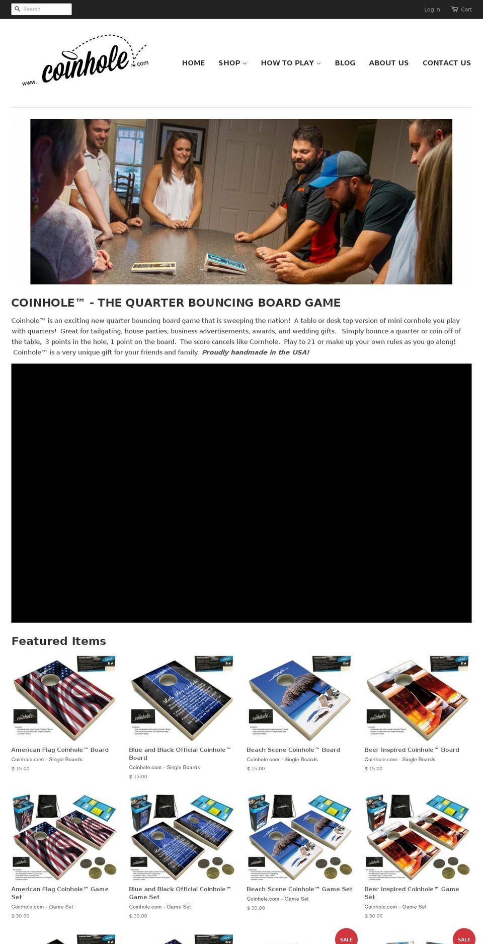 coinholeboards.com — Shopify storefront screenshot