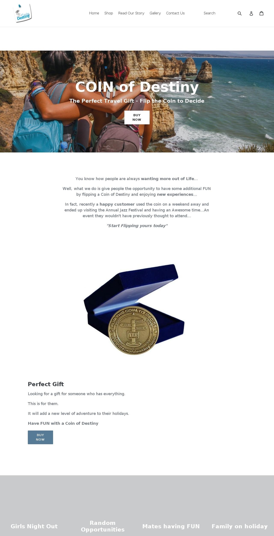coinofdestiny.com.au shopify website screenshot