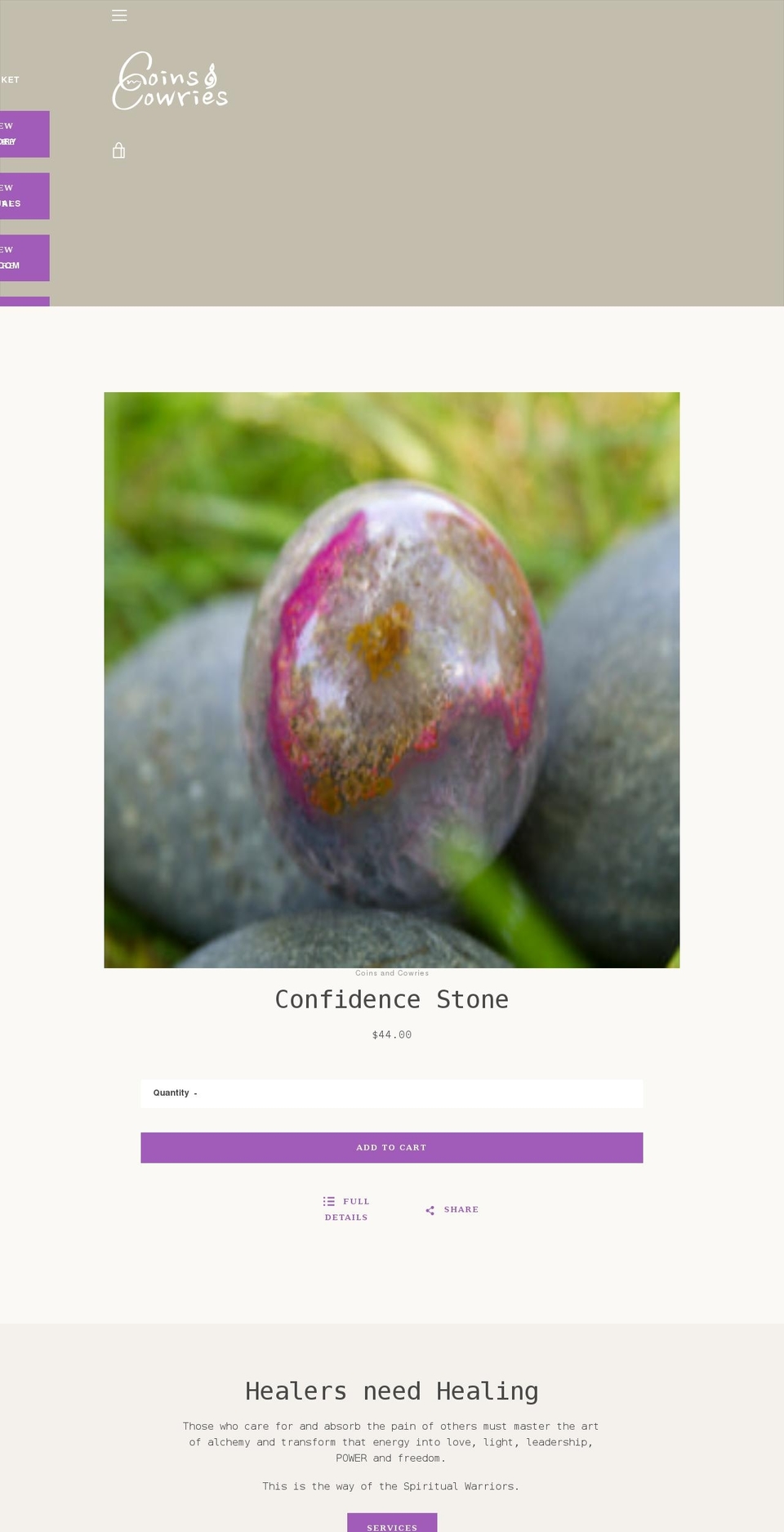 coinsandcowries.com — Shopify storefront screenshot