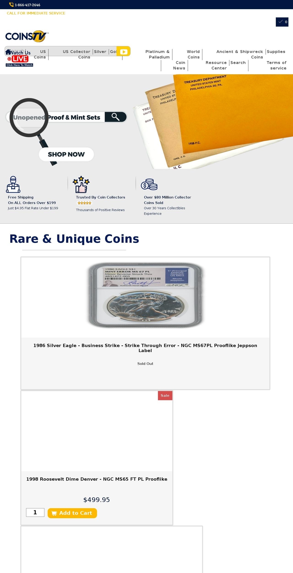 coinstv.net shopify website screenshot