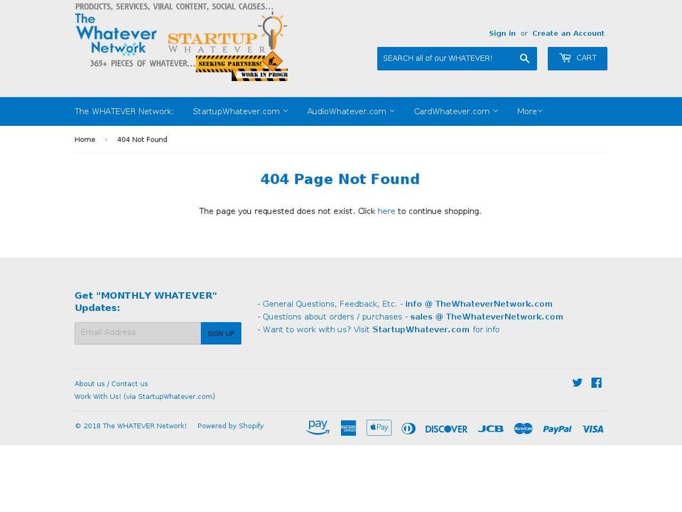 coinwhatever.com — Shopify storefront screenshot