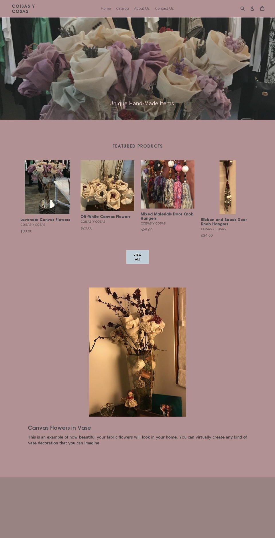coisasycosas.com — Shopify storefront screenshot