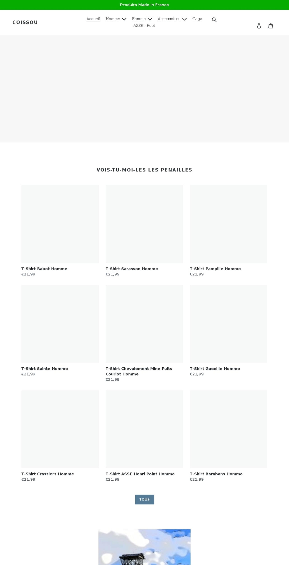 coissou.com shopify website screenshot