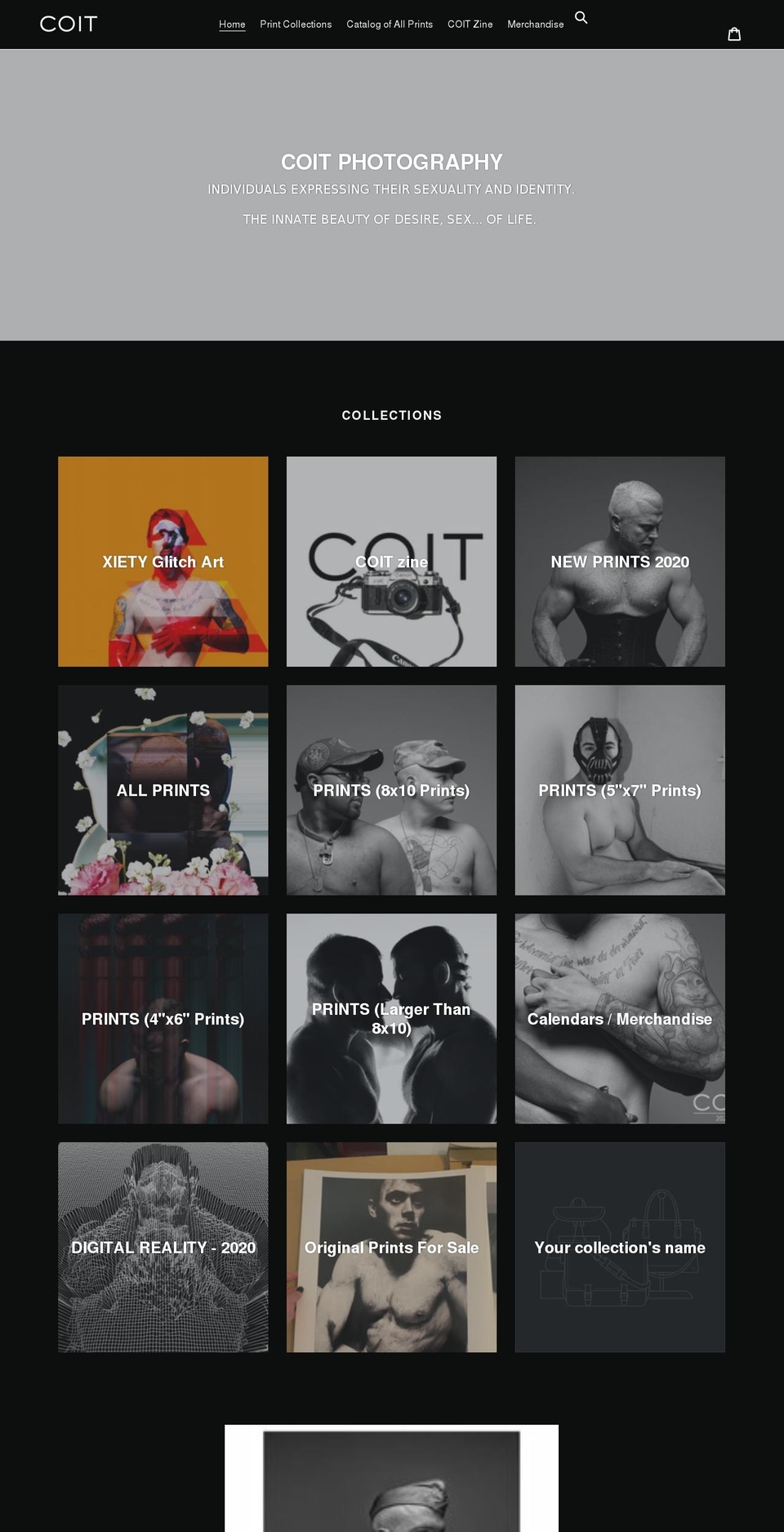 coit-photography.myshopify.com shopify website screenshot