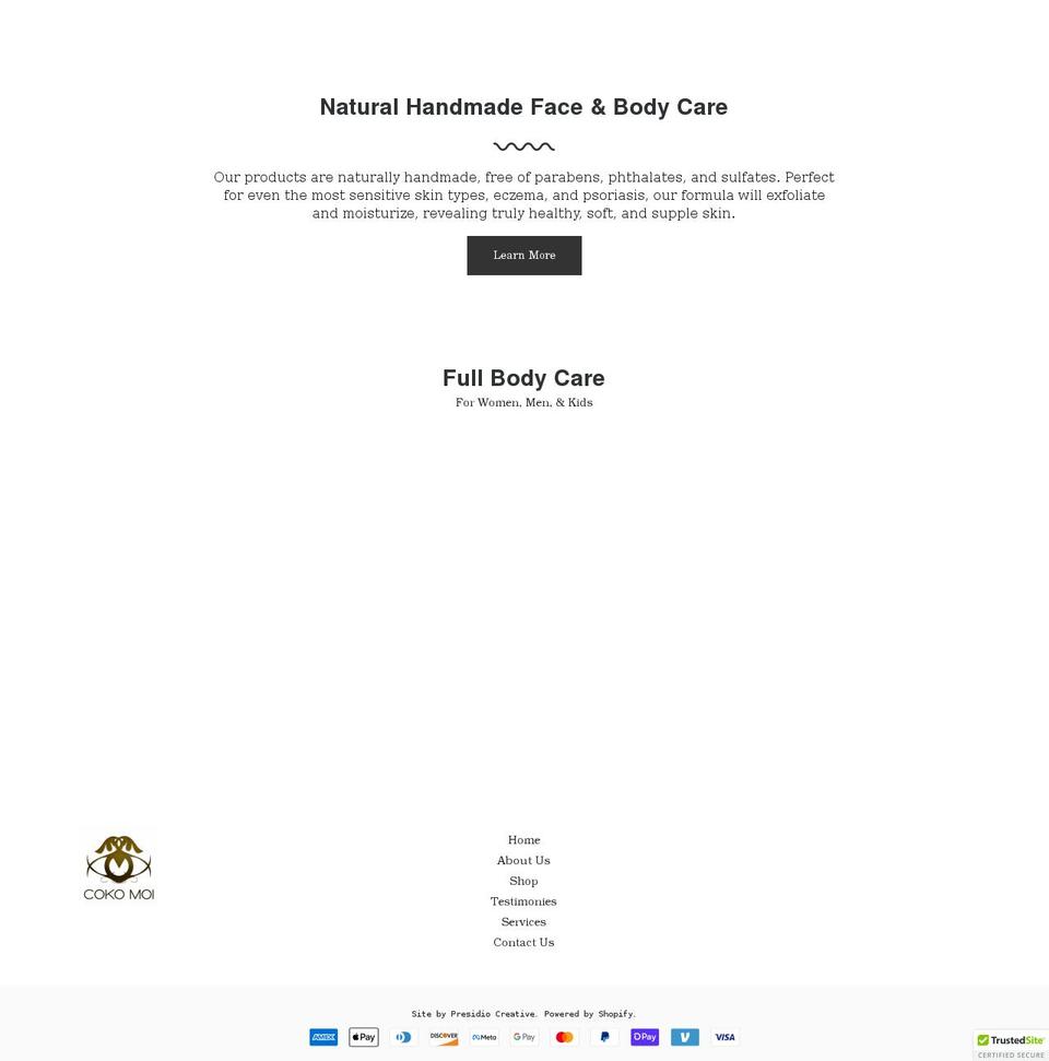 cokomoi.com shopify website screenshot