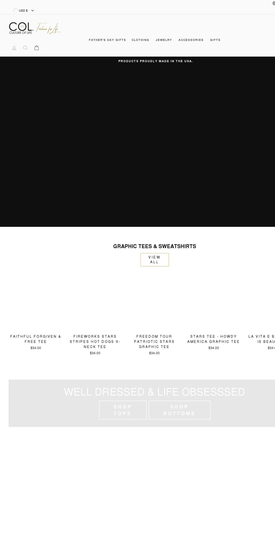 col1972.com shopify website screenshot