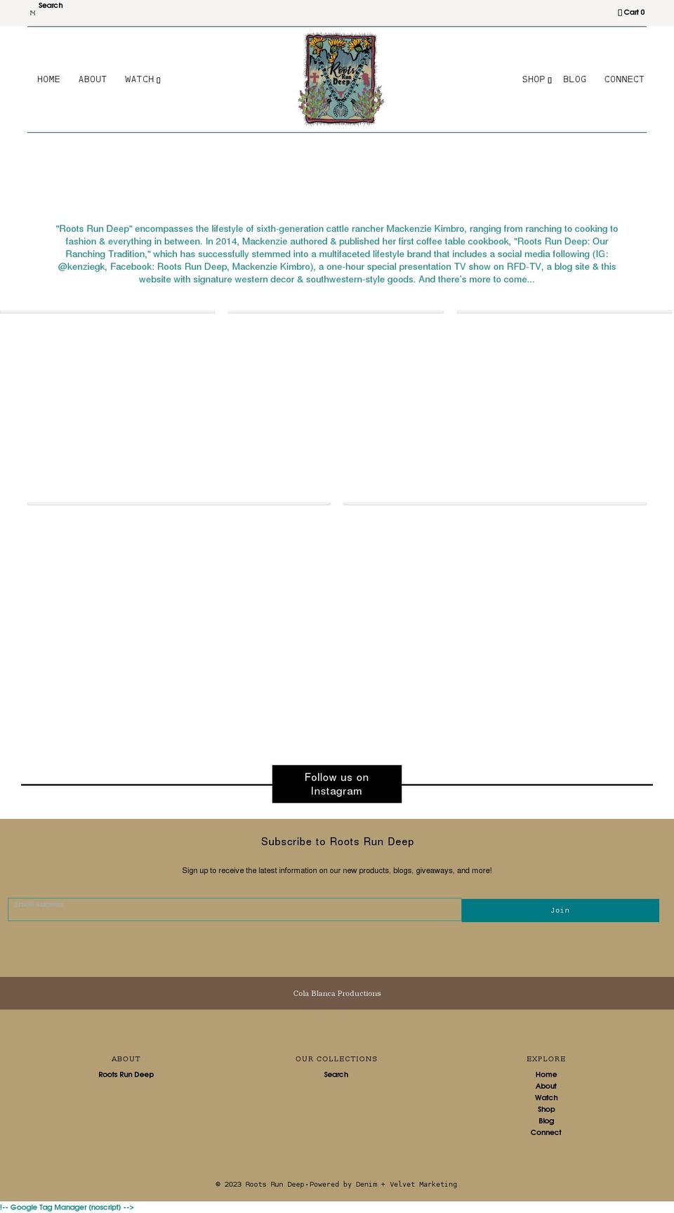 colablancaproductions.com shopify website screenshot