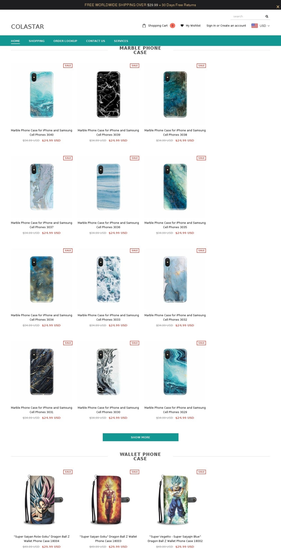 colastar.com — Shopify storefront screenshot
