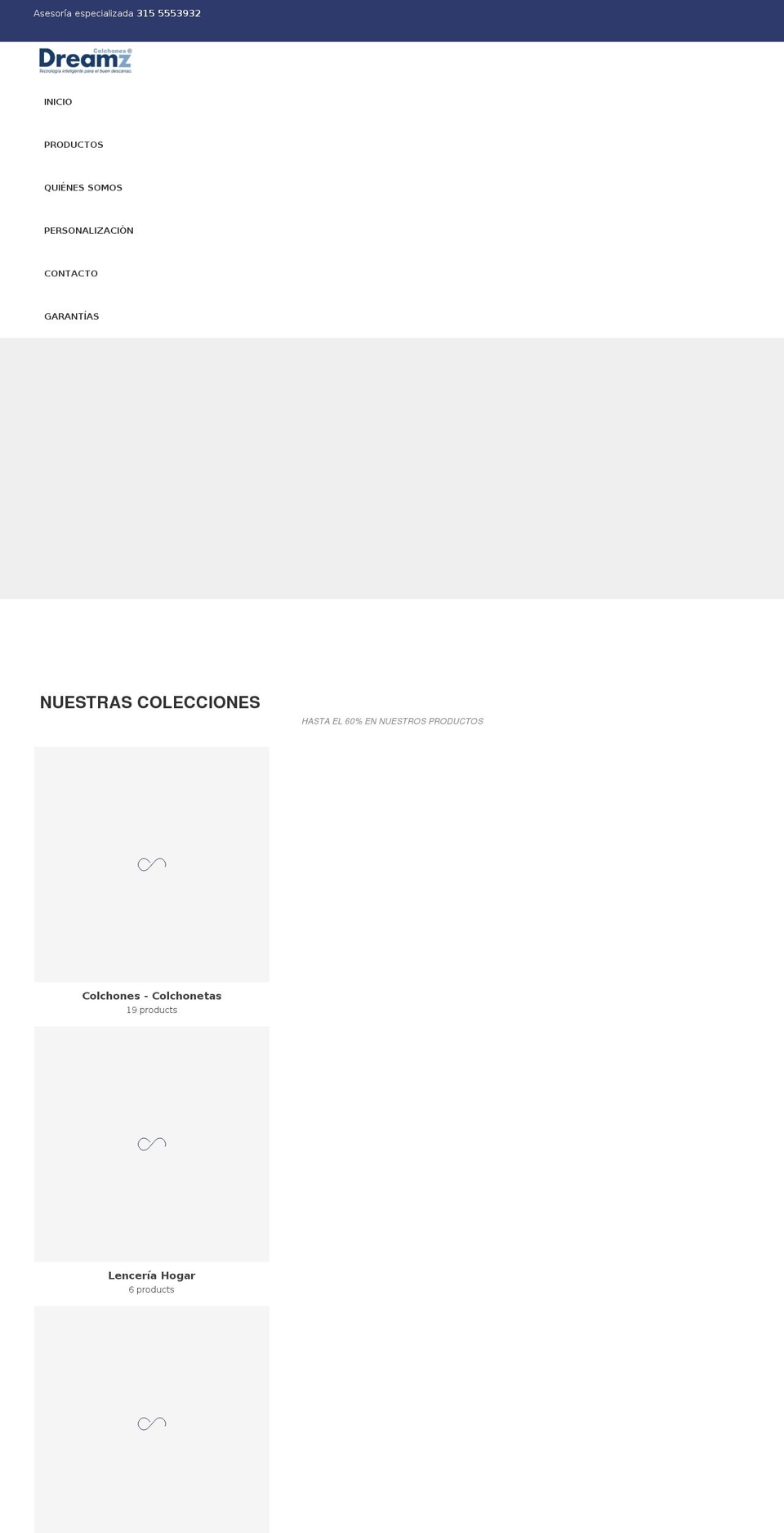 elessi Shopify theme site example colchonesdreamz.com