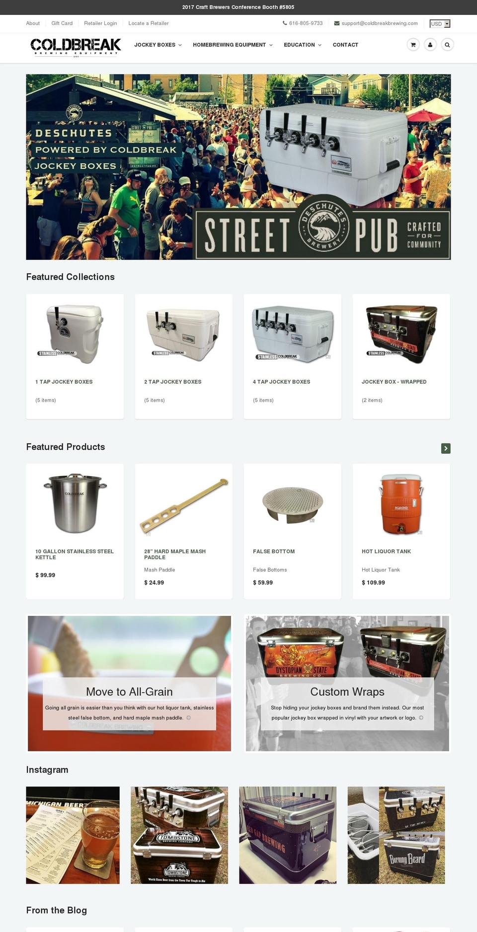 coldbreakbrewing.com shopify website screenshot