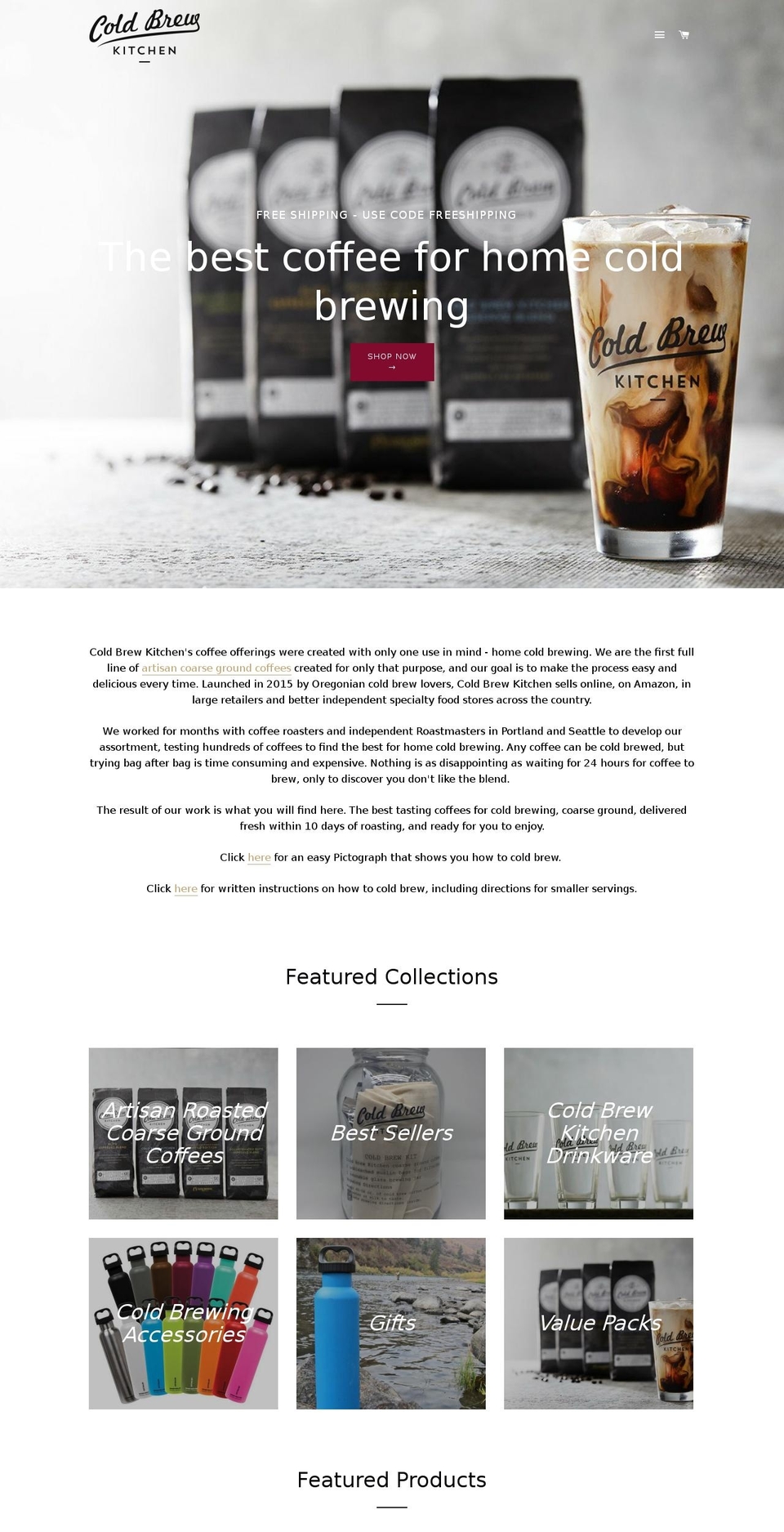 coldbrew.us shopify website screenshot