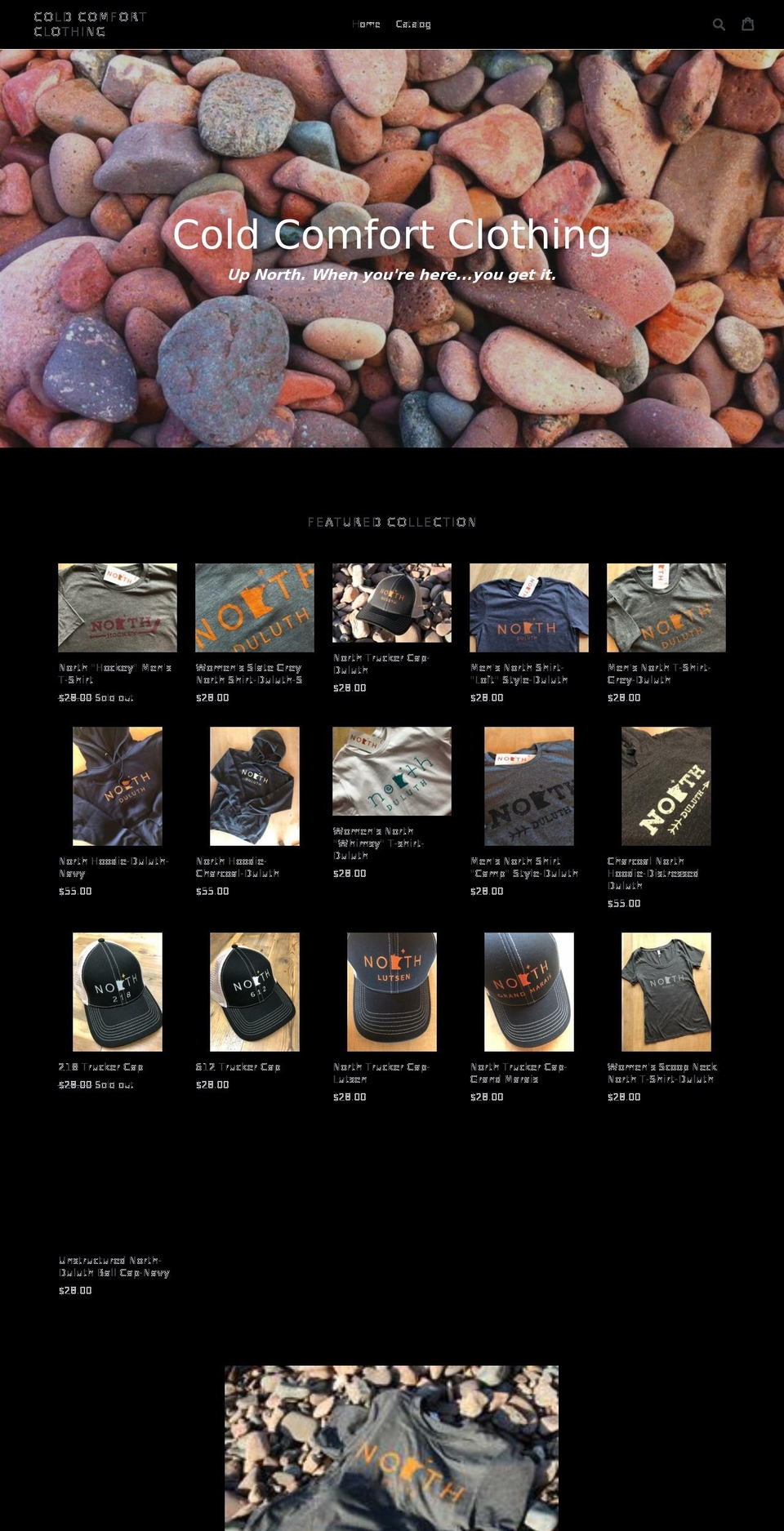coldcomfortclothing.com — Shopify storefront screenshot