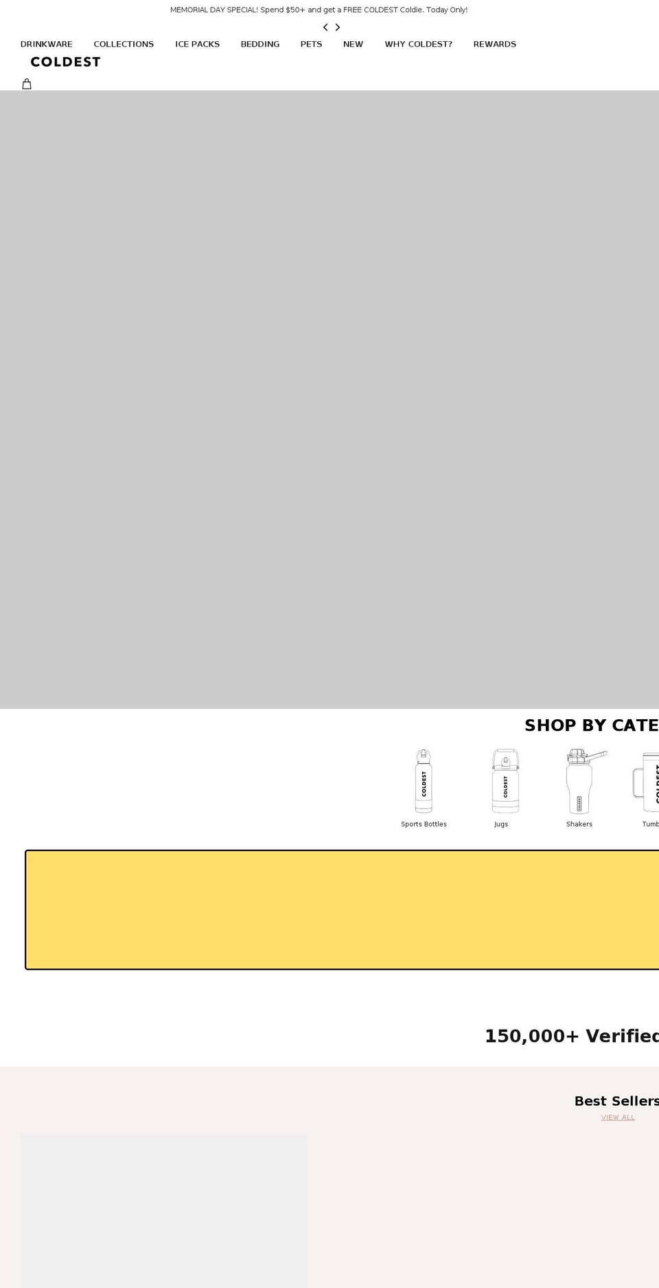 coldest.com shopify website screenshot