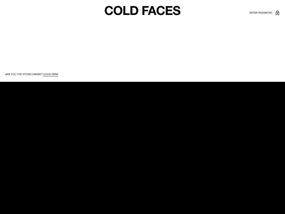 coldfaces.com shopify website screenshot