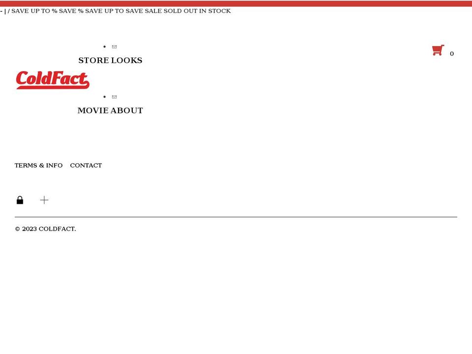 coldfact.store shopify website screenshot