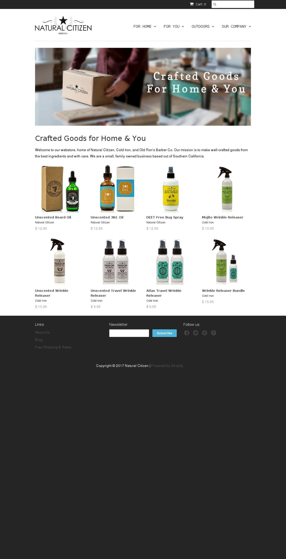 coldironshop.com shopify website screenshot