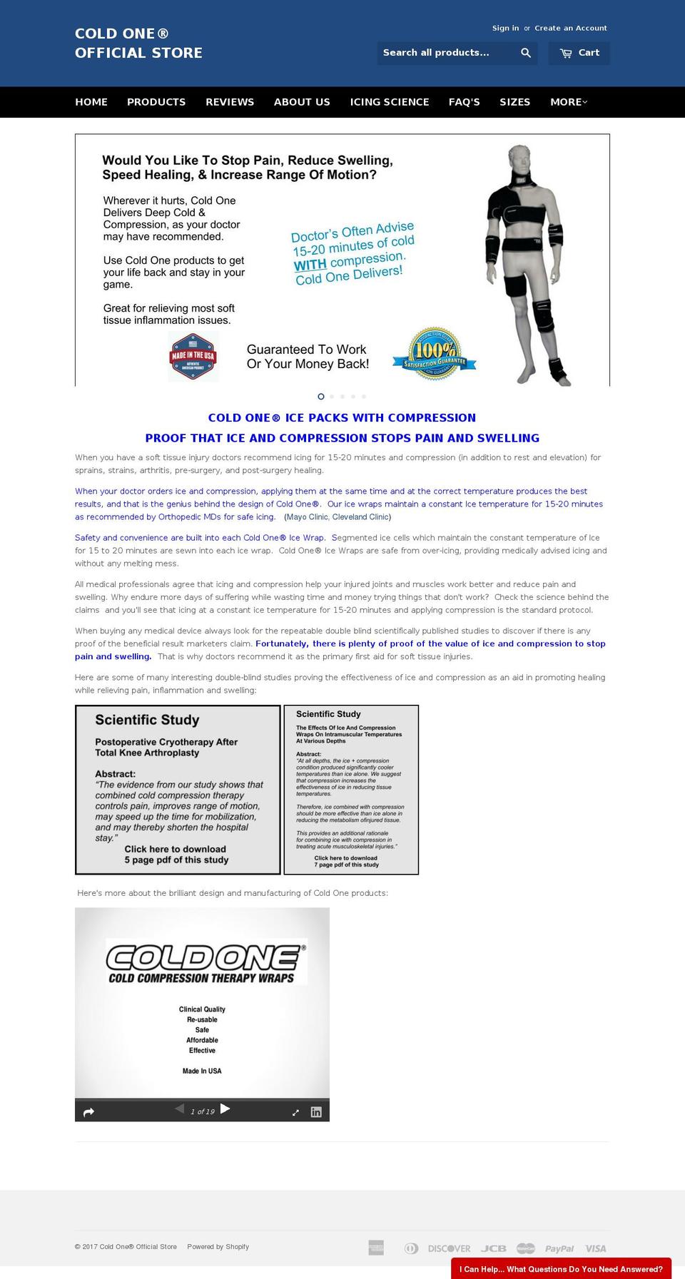 coldone.com shopify website screenshot