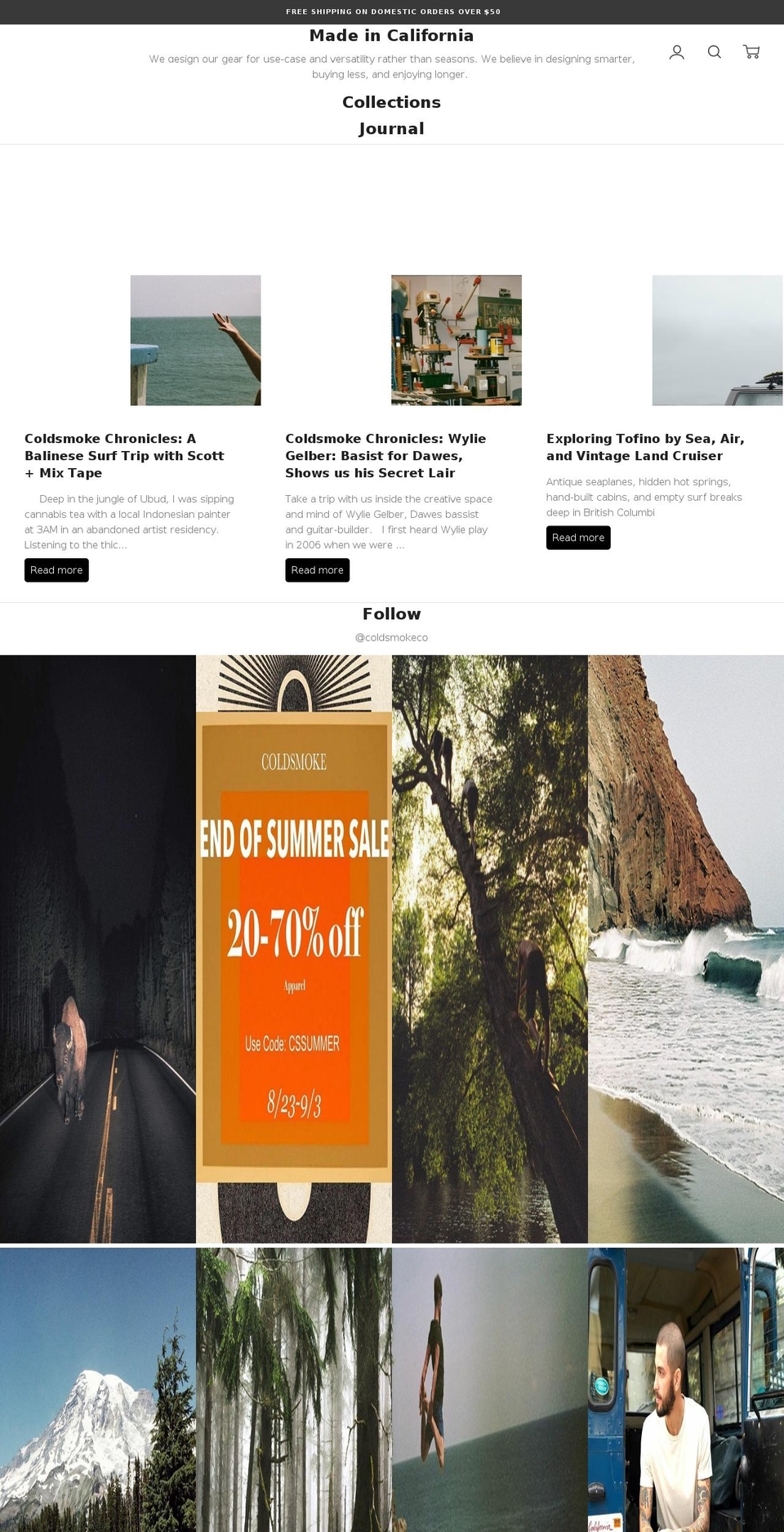 Coldsmoke (based on Ira) Shopify theme site example coldsmokeco.com