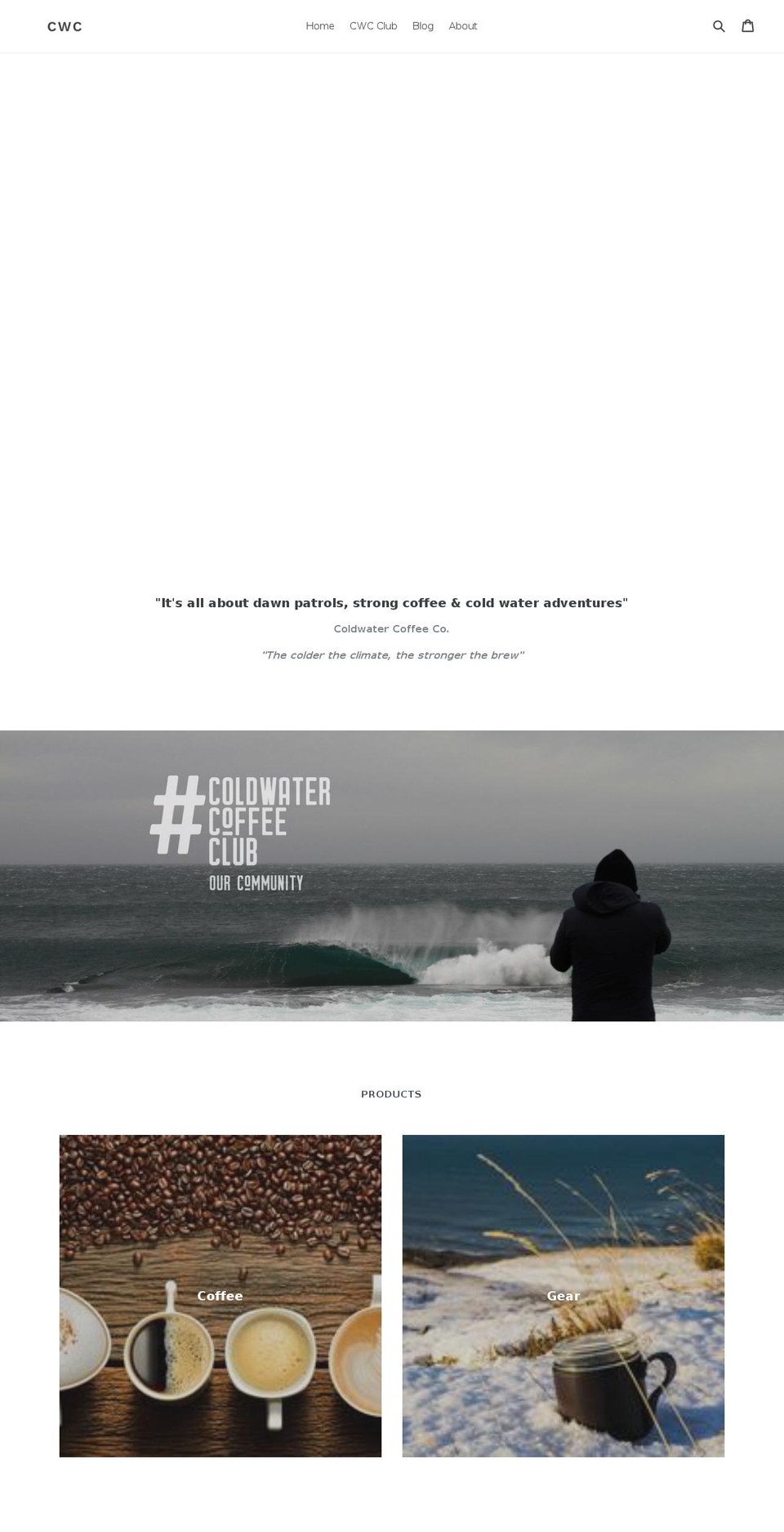 coldwater.co shopify website screenshot