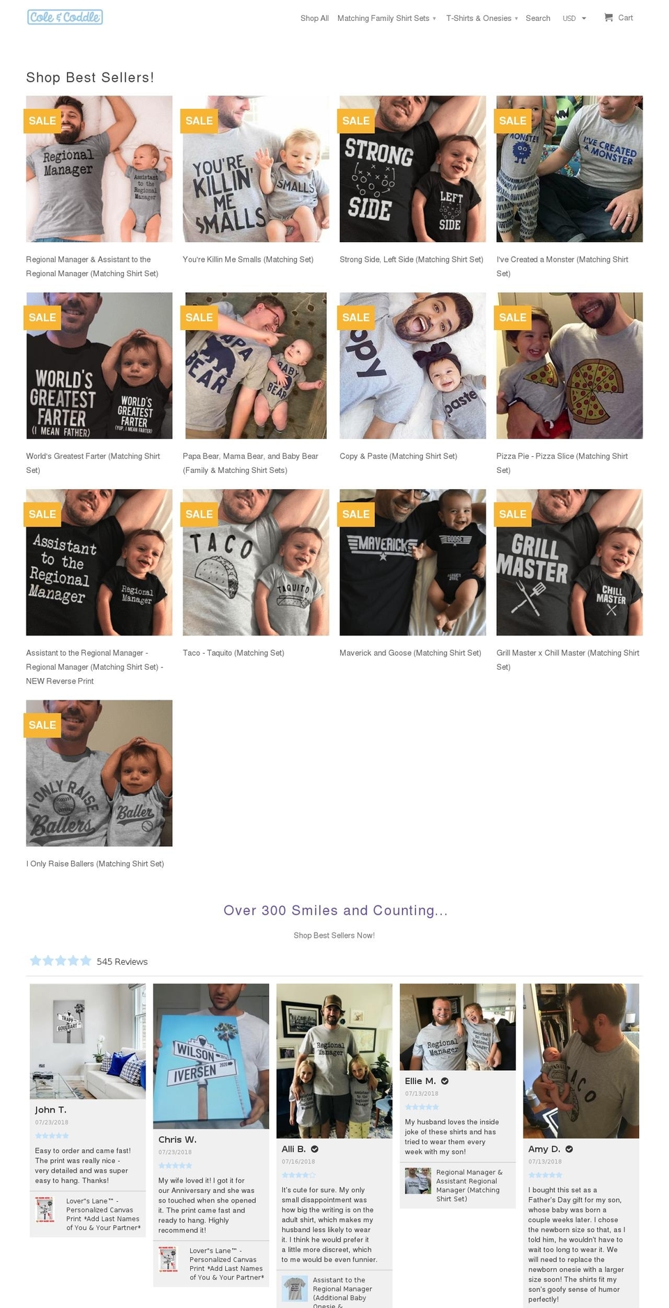 coleandcoddle.com — Shopify storefront screenshot