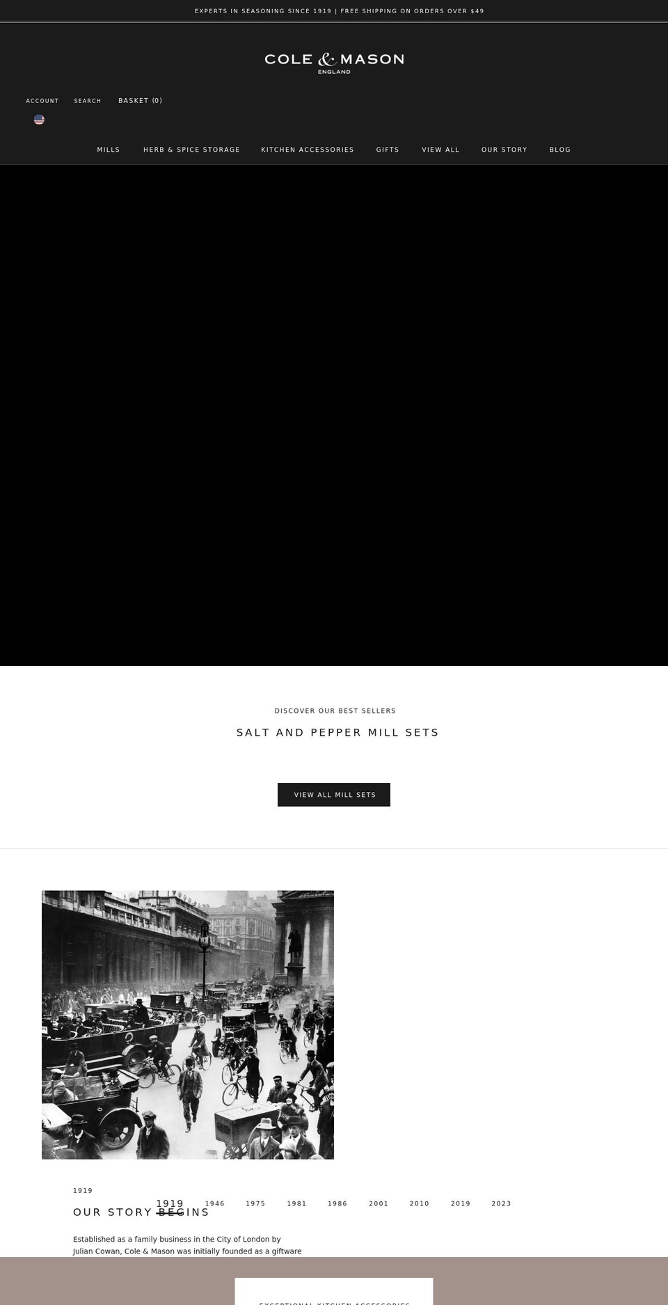 coleandmasonusa.com shopify website screenshot