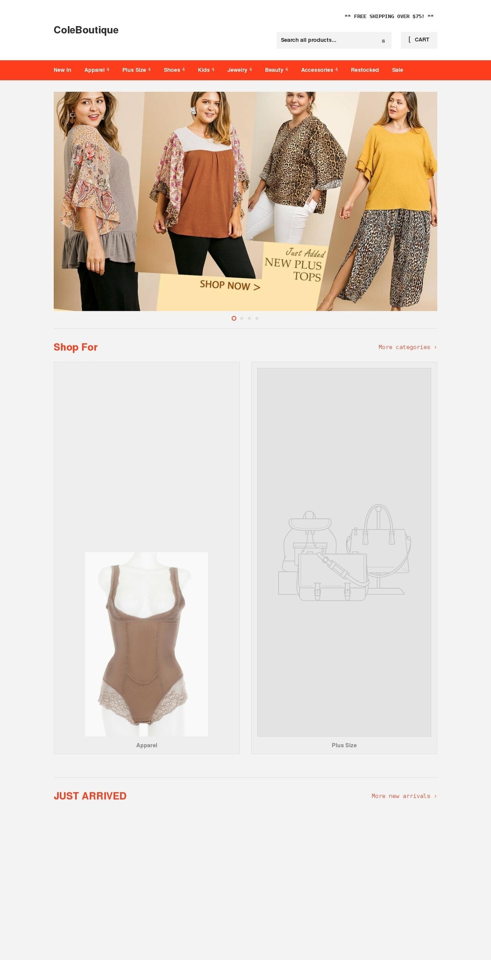 Vistarapid t Shopify theme site example coleboutique.com