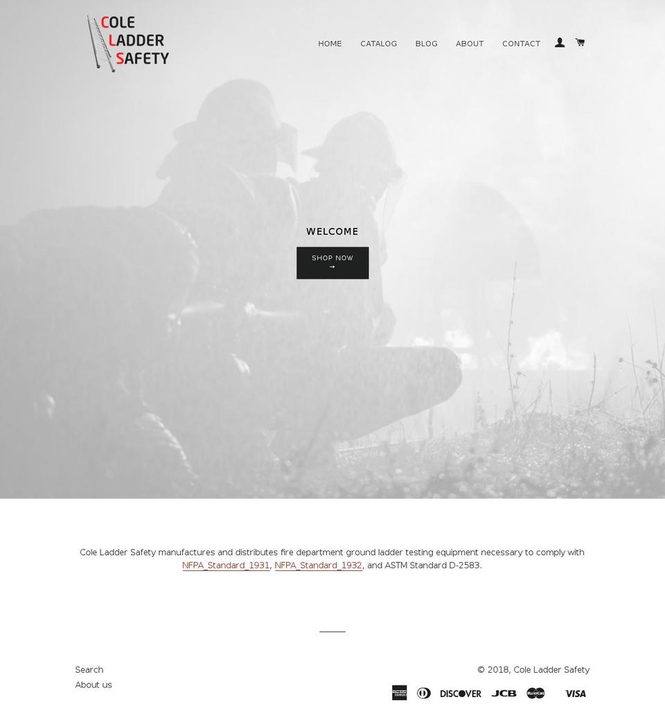 coleladdersafety.com — Shopify storefront screenshot